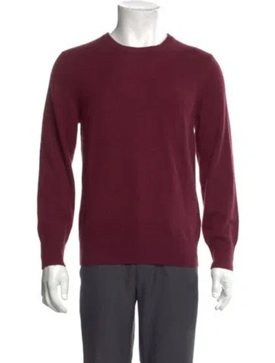 Pre-owned Naadam Cashmere Crew Neck Pullover In Burgundy