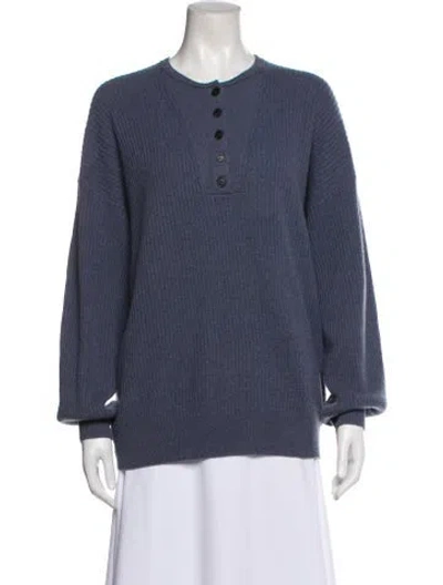 Pre-owned Naadam Cashmere Crew Neck Sweater In Blue