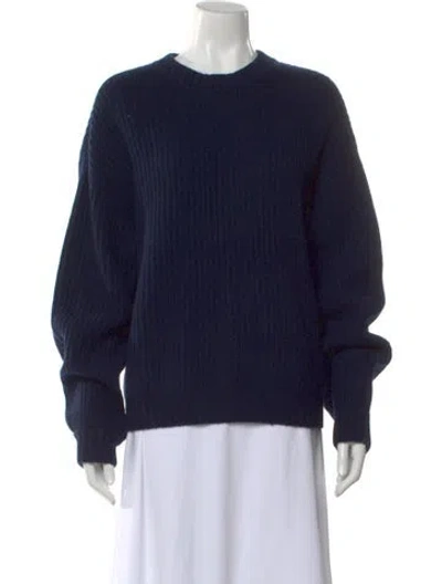 Pre-owned Naadam Cashmere Crew Neck Sweater In Blue
