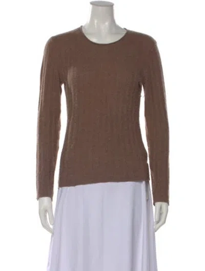 Pre-owned Naadam Cashmere Crew Neck Sweater In Brown