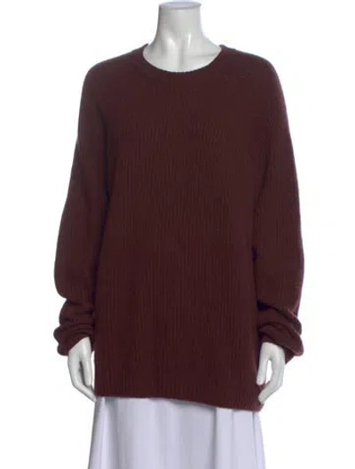 Pre-owned Naadam Cashmere Crew Neck Sweater In Brown