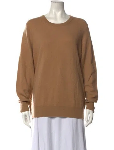 Pre-owned Naadam Cashmere Crew Neck Sweater In Brown