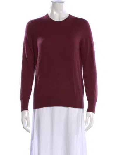Pre-owned Naadam Cashmere Crew Neck Sweater In Burgundy