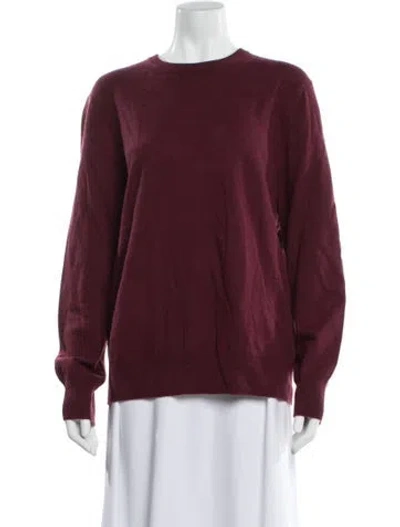 Pre-owned Naadam Cashmere Crew Neck Sweater In Burgundy