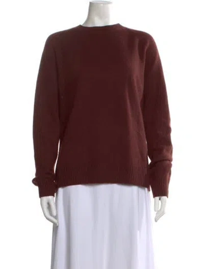 Pre-owned Naadam Cashmere Crew Neck Sweater In Burgundy