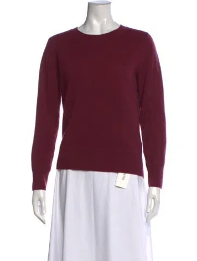 Pre-owned Naadam Cashmere Crew Neck Sweater In Burgundy