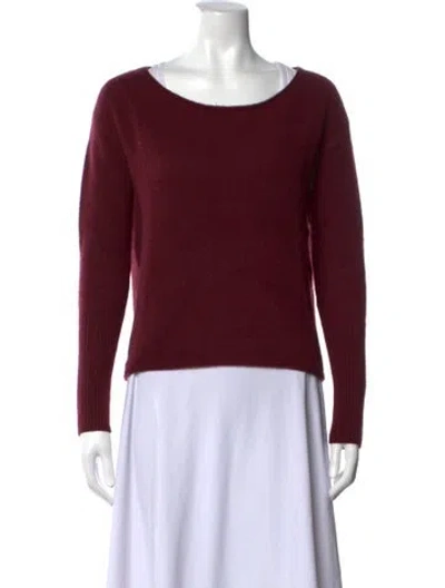 Pre-owned Naadam Cashmere Crew Neck Sweater In Burgundy