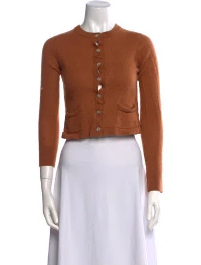 Pre-owned Naadam Cashmere Crew Neck Sweater In Orange