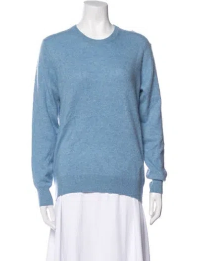 Pre-owned Naadam Cashmere Crew Neck Sweater W/ Tags In Blue