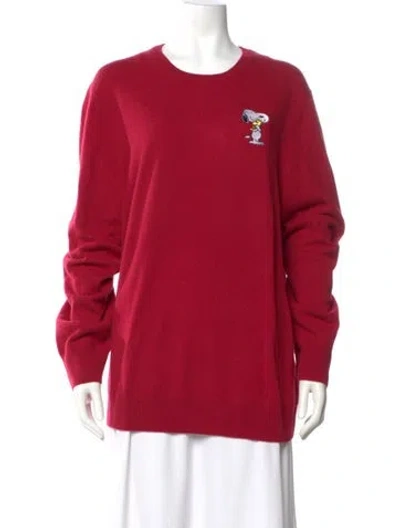 Pre-owned Naadam Cashmere Crew Neck Sweater W/ Tags In Red