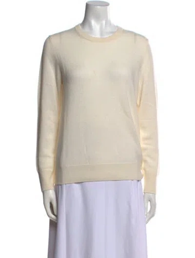 Pre-owned Naadam Cashmere Crew Neck Sweater In White