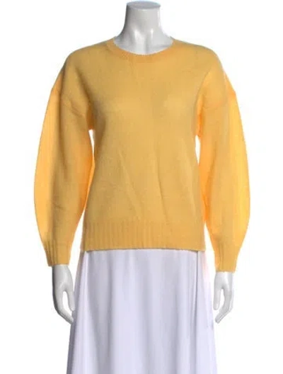 Pre-owned Naadam Cashmere Crew Neck Sweater In Yellow