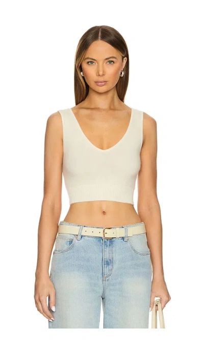 Naadam Cashmere Cropped Tank Top In Oatmeal