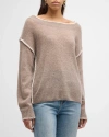 NAADAM CASHMERE EMBROIDERED FUNNEL-NECK SWEATER