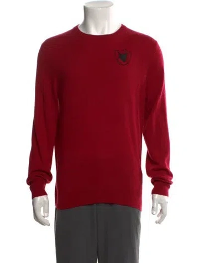 Pre-owned Naadam Cashmere Graphic Print Pullover In Red