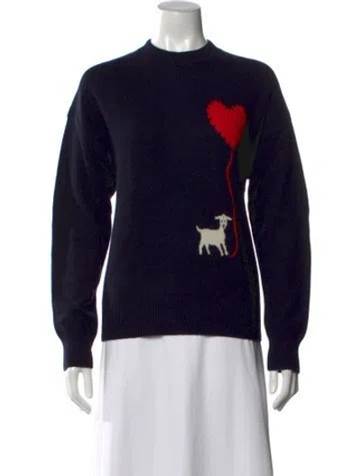 Pre-owned Naadam Cashmere Graphic Print Sweater In Black