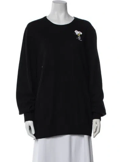 Pre-owned Naadam Cashmere Graphic Print Sweater In Black