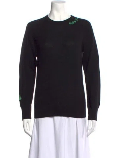 Pre-owned Naadam Cashmere Graphic Print Sweater In Black