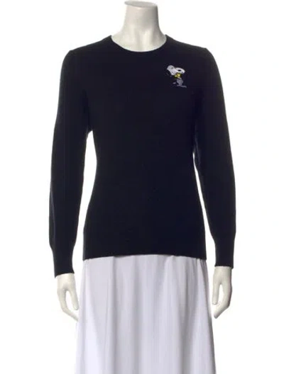 Pre-owned Naadam Cashmere Graphic Print Sweater In Black