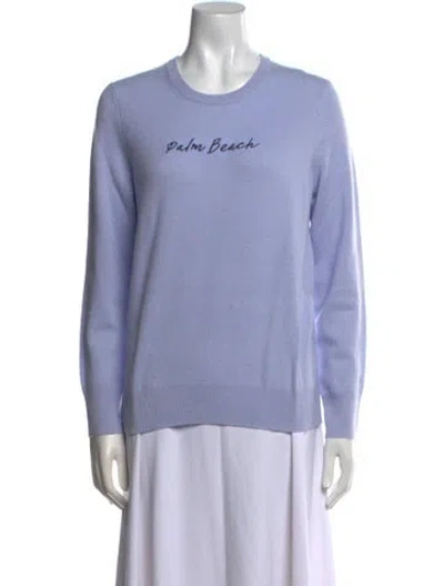 Pre-owned Naadam Cashmere Graphic Print Sweater W/ Tags In Blue