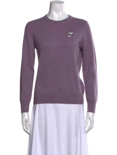 Pre-owned Naadam Cashmere Graphic Print Sweater W/ Tags In Purple