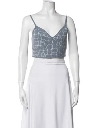 Pre-owned Naadam Cashmere Graphic Print Sweater In White