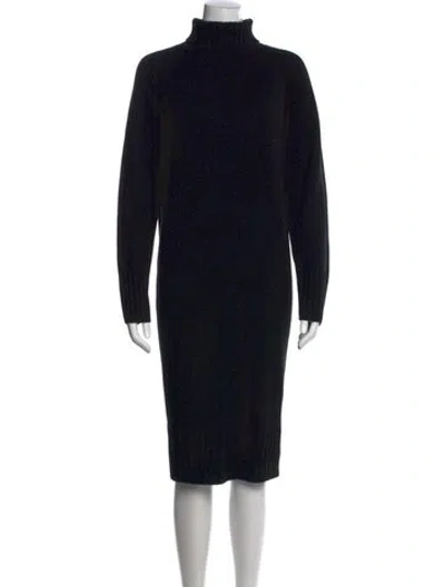 Pre-owned Naadam Cashmere Knee-length Dress In Black