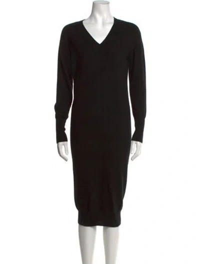 Pre-owned Naadam Cashmere Knee-length Dress In Black