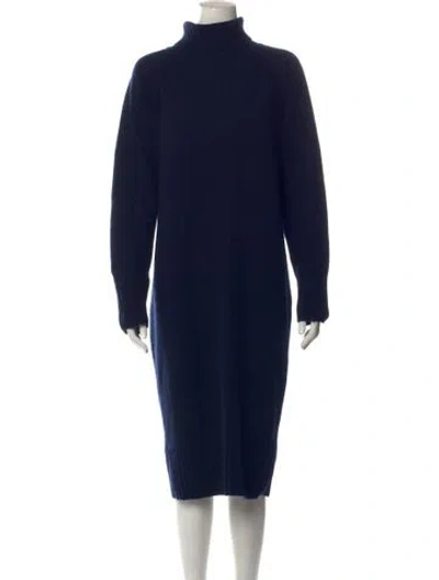 Pre-owned Naadam Cashmere Knee-length Dress In Blue