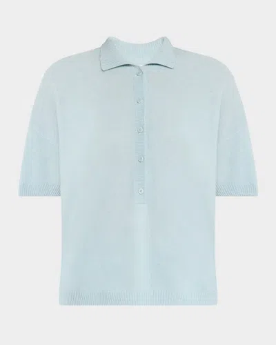 Naadam Cashmere Knit Polo In Mist