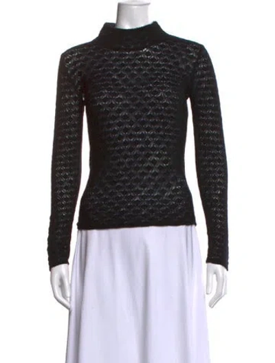 Pre-owned Naadam Cashmere Lace Pattern Sweater W/ Tags In Black