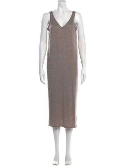Pre-owned Naadam Cashmere Long Dress In Grey
