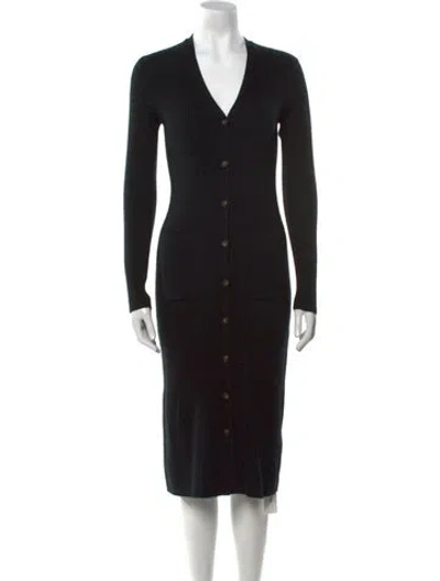 Pre-owned Naadam Cashmere Midi Length Dress In Black