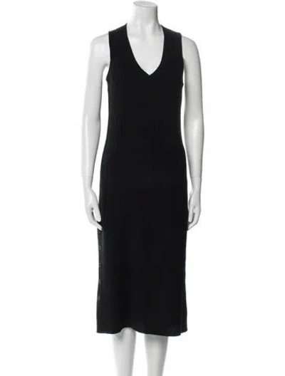 Pre-owned Naadam Cashmere Midi Length Dress In Black