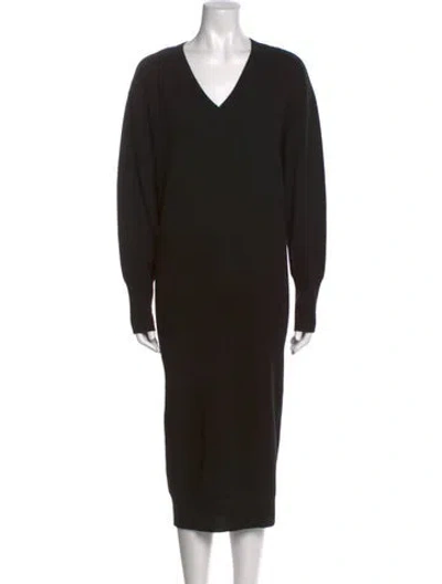 Pre-owned Naadam Cashmere Midi Length Dress In Black