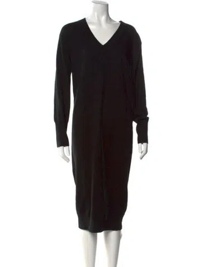 Pre-owned Naadam Cashmere Midi Length Dress In Black