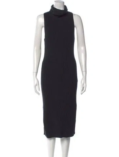 Pre-owned Naadam Cashmere Midi Length Dress In Black