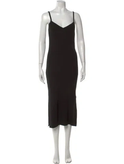 Pre-owned Naadam Cashmere Midi Length Dress In Black