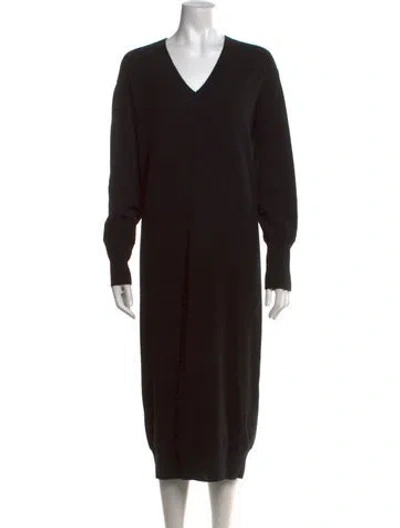 Pre-owned Naadam Cashmere Midi Length Dress In Black
