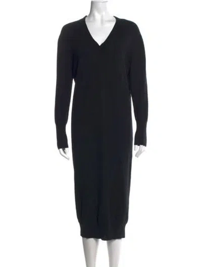Pre-owned Naadam Cashmere Midi Length Dress In Black
