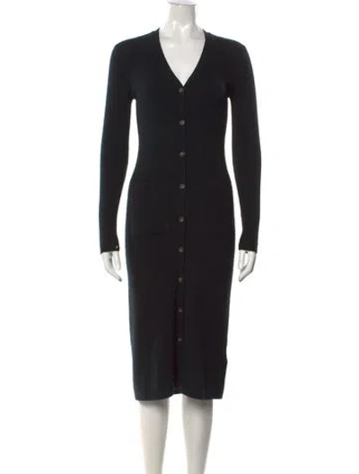 Pre-owned Naadam Cashmere Midi Length Dress In Black