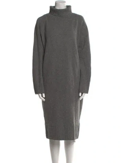 Pre-owned Naadam Cashmere Midi Length Dress In Gray