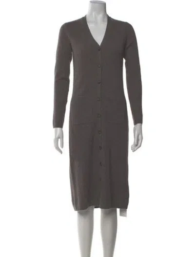 Pre-owned Naadam Cashmere Midi Length Dress In Gray