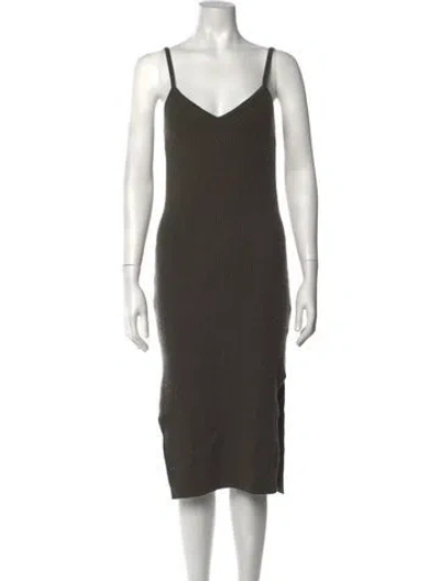 Pre-owned Naadam Cashmere Midi Length Dress In Green