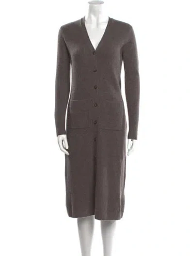 Pre-owned Naadam Cashmere Midi Length Dress In Neutral