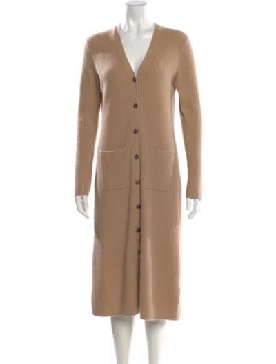 Pre-owned Naadam Cashmere Midi Length Dress In Neutral
