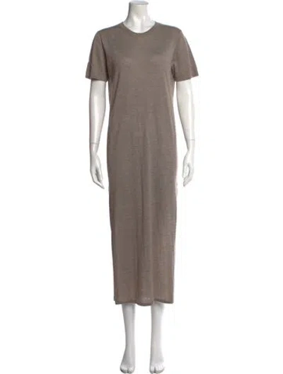 Pre-owned Naadam Cashmere Midi Length Dress W/ Tags In Neutral