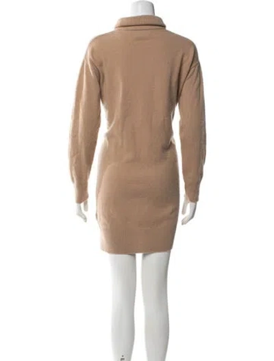 Pre-owned Naadam Cashmere Mini Dress In Brown
