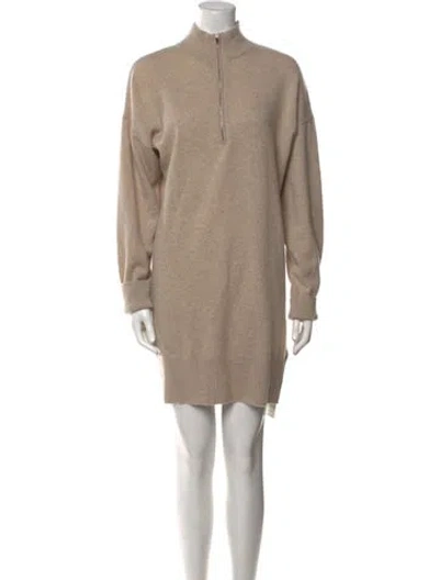 Pre-owned Naadam Cashmere Mini Dress In Neutral
