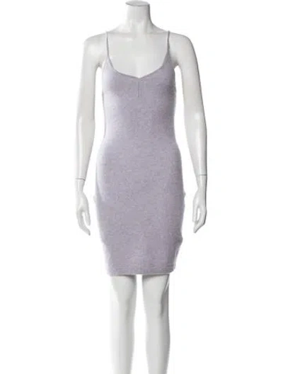 Pre-owned Naadam Cashmere Mini Dress In Purple